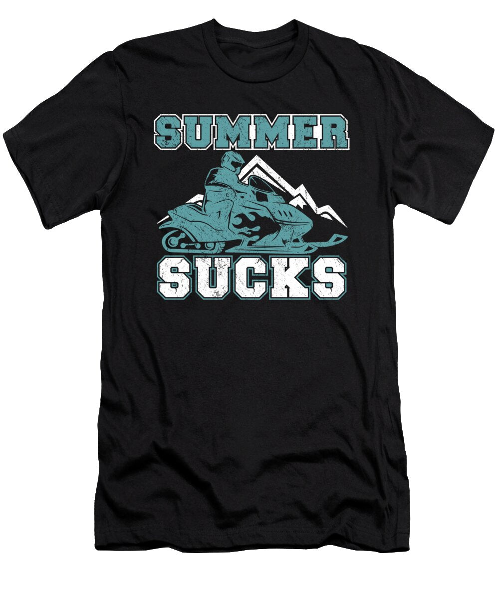 7 Snowmobile Snow Machine Crazy Squirrel T-Shirt