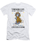 7 Thanksgiving Is Over Christmas Is Coming Meow Year Basquiaty Store T-Shirt