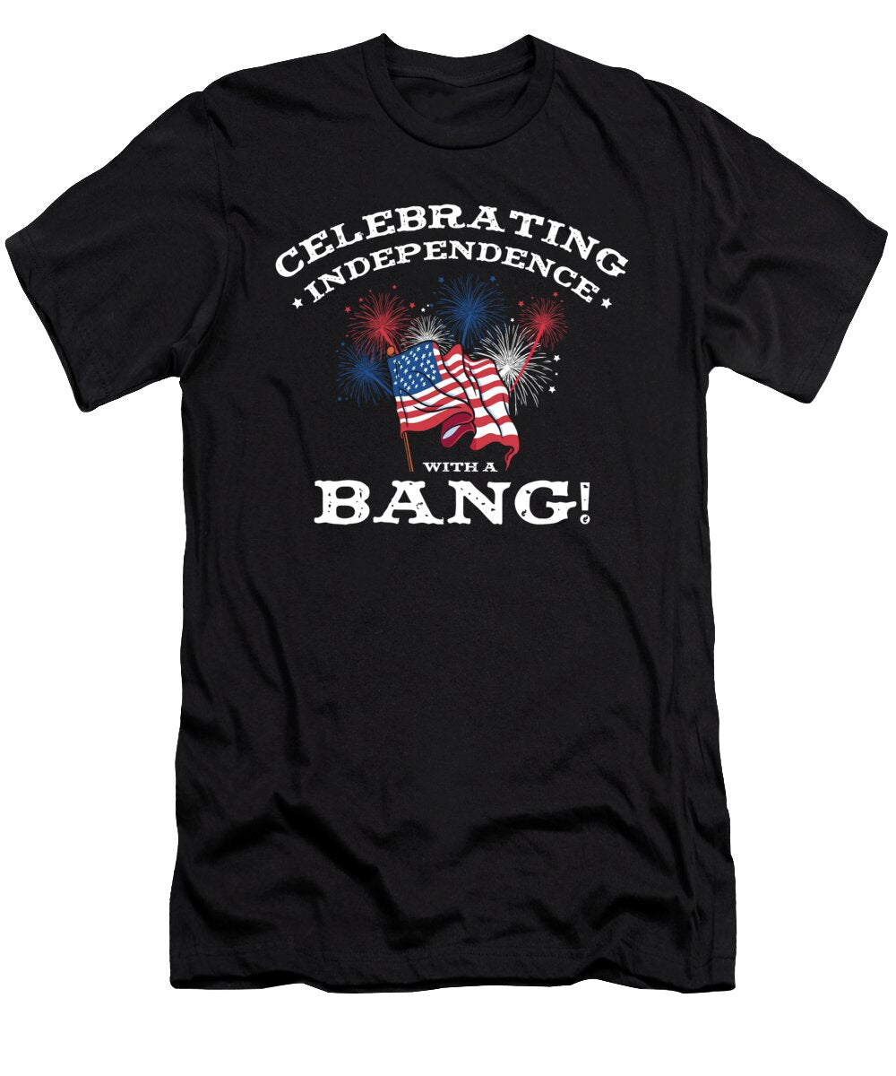 7 USA Independence Patriotic American Flag Fireworks Toms Store T-Shirt