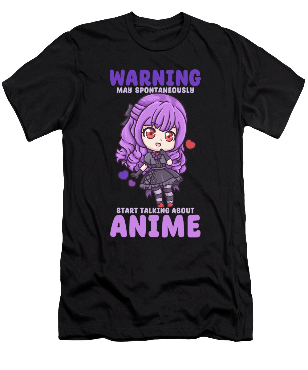 7 Warning May Spontaneously Talking Anime Bi Nutz T-Shirt