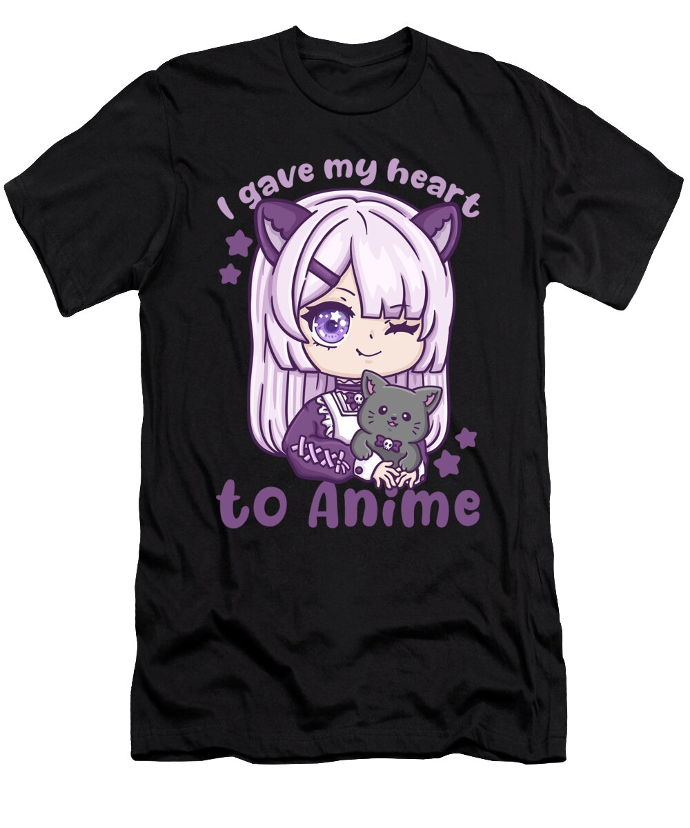 8 I Gave My Heart to Anime I Manga Kawaii Otaku Bi Nutz T-Shirt