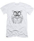 87 Black and White Owl Illustration Print on Demand T-Shirt