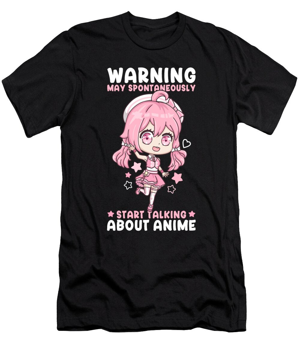 9 Warning May Spontaneously Talking Anime Bi Nutz T-Shirt