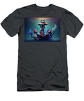 A Blue Anchor with Red Rope and Corals Sen Tinel T-Shirt