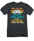 A Day Without Video Games Retro Video Gamer Gift Parker Ben T-Shirt