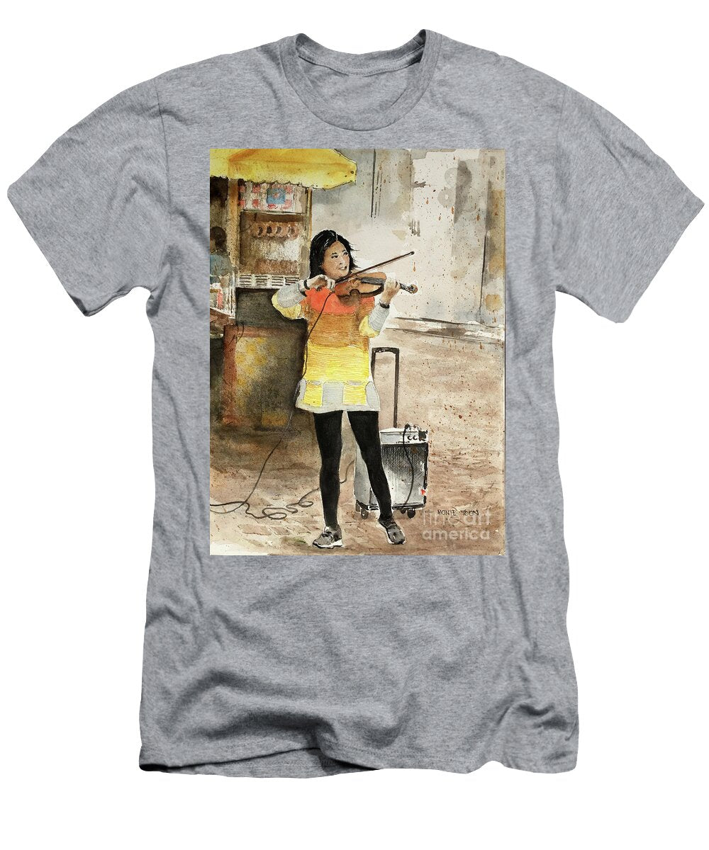 A Fiddler on the Boston Commons Monte Toon T-Shirt