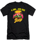 A Girl Her Dog and Her Jeep Gift Tinh Tran Le Thanh T-Shirt
