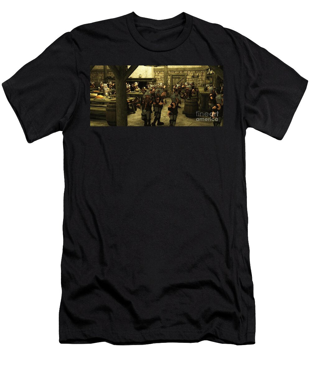 A Great Quaffing in the Dwarf Tavern Fairy Fantasies T-Shirt