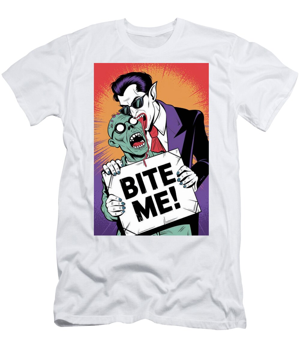 A Playful Vampire Showcases His Unique Style Generative Ai Vidddie Publyshd T-Shirt