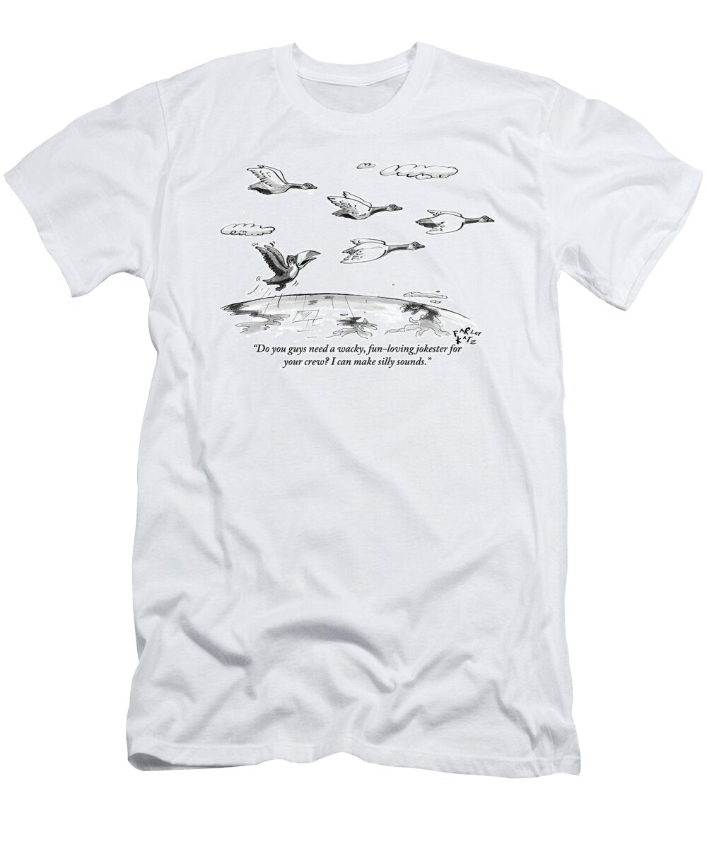 A Toucan Tries to Catch Up with Migrating Canada Farley Katz T-Shirt