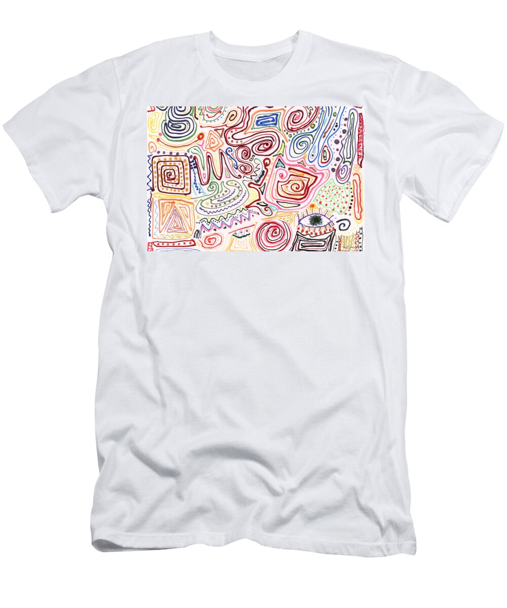 Abstract Fabric Paint Urban Society Mike Savad T-Shirt