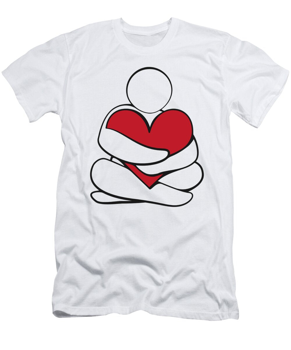 Abstract Figure Holding Heart Thp Creative T-Shirt