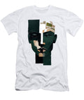 Abstract Geometric Face in Earthy Tones Marian Voicu T-Shirt