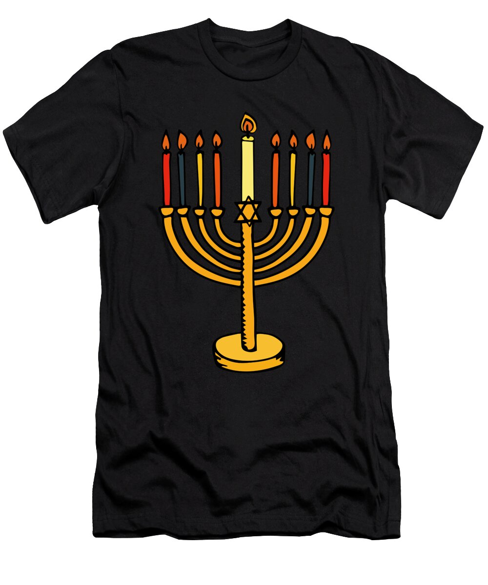 Abstract Menorah Candles Calnyto T-Shirt