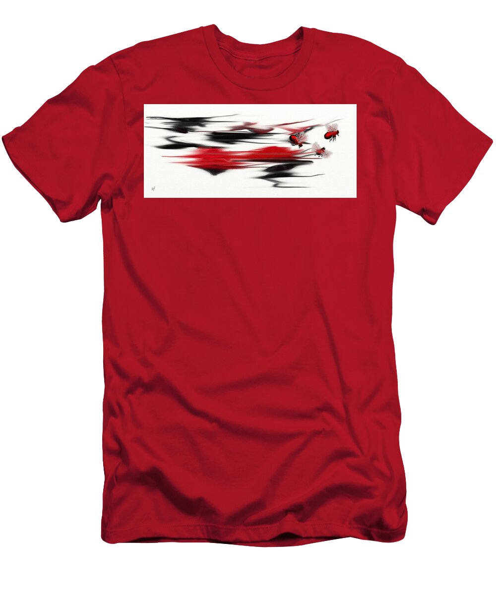 Abstract Swarm of Flies Shelli Fitzpatrick T-Shirt