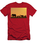 African Elephants Herd Silhouetted At Sunset Chobe Ann Steve Toon Natureplcom T-Shirt