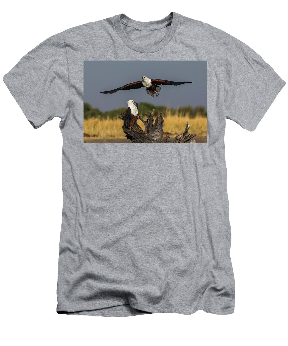 African Fish Eagle Pair Chobe River Ann Steve Toon Natureplcom T-Shirt