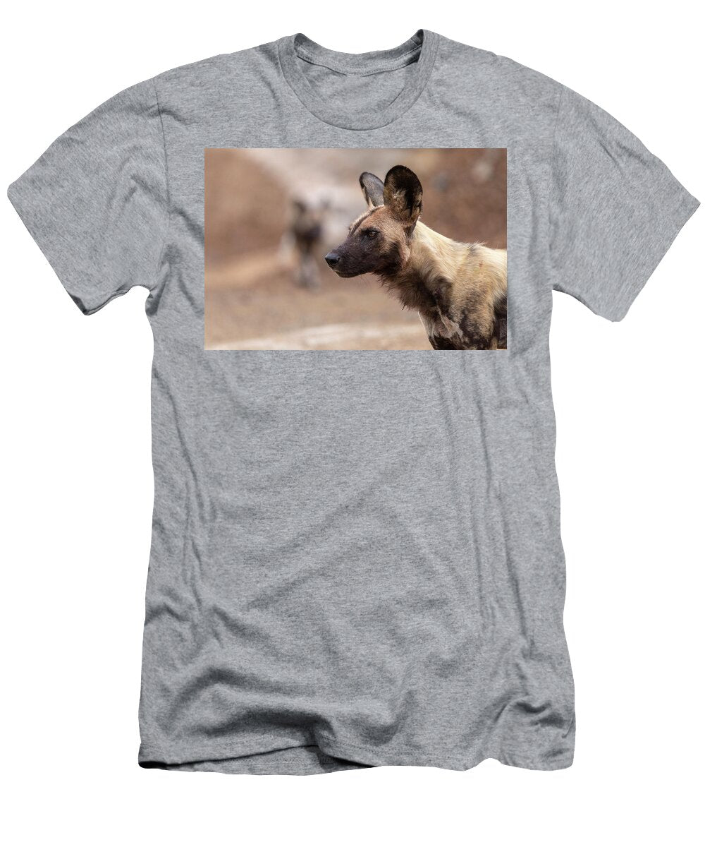African Wild Dog Head Portrait Kruger National Park South Ann Steve Toon Natureplcom T-Shirt