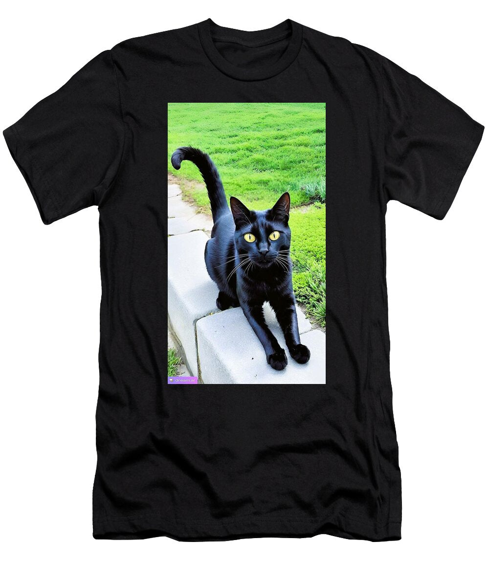 Ai Black Cats Are Cute and Goofy 1 Denise F Fulmer T-Shirt