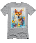 Akita Dog Relaxing in a Bubbly Bathtub Adrien Efren T-Shirt