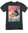 Alaskan Malamute Dog Enjoying a Bubbly Bath Adrien Efren T-Shirt