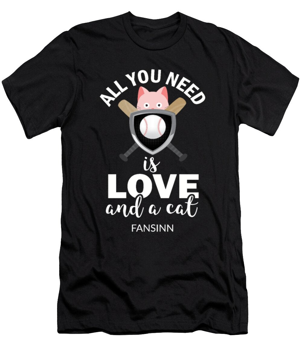 All You Need Is Love and a Cat Baseball Tinh Tran Le Thanh T-Shirt
