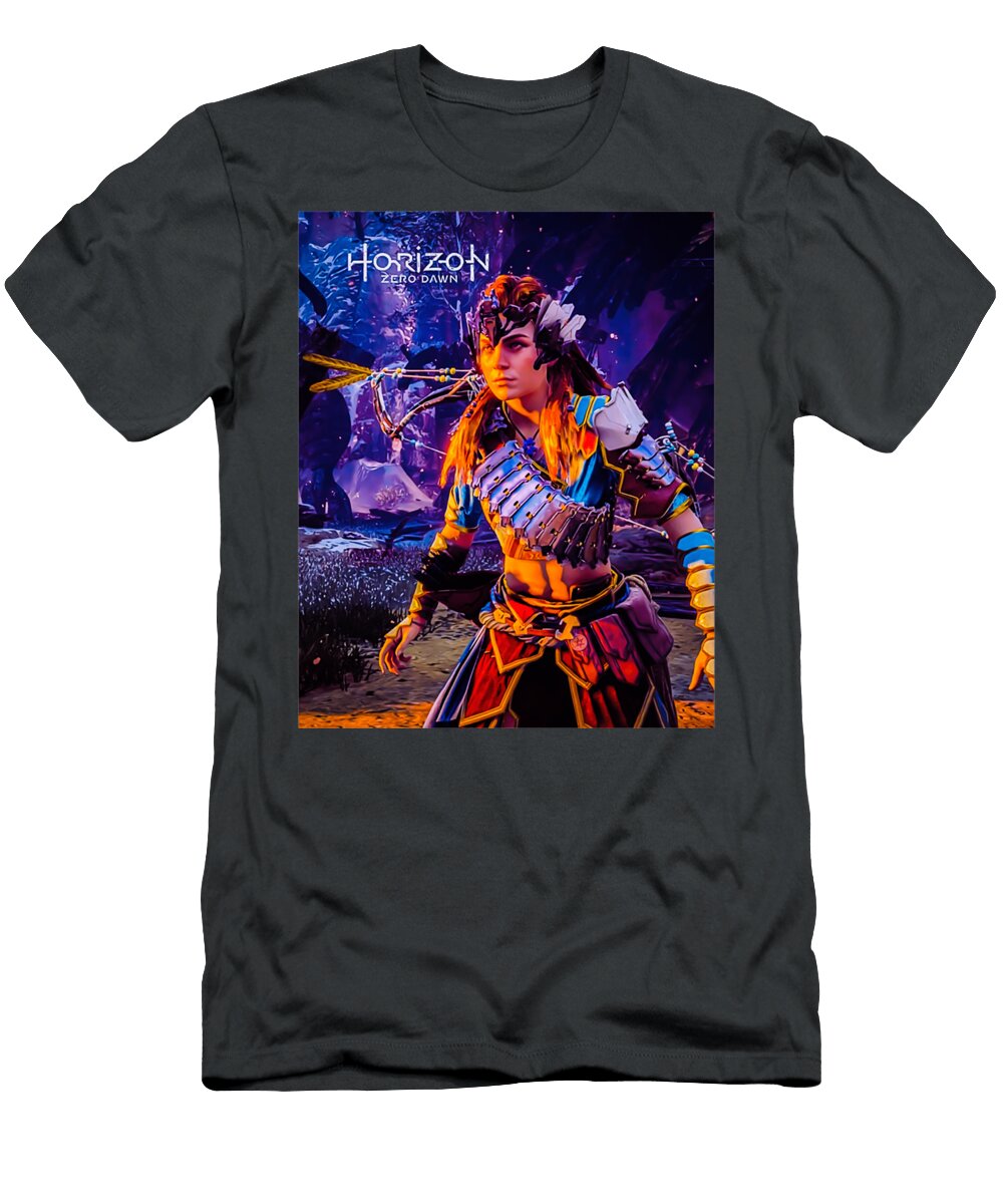 Aloy of the Nora Graphic Horizon Design Zero Mary Ian T-Shirt