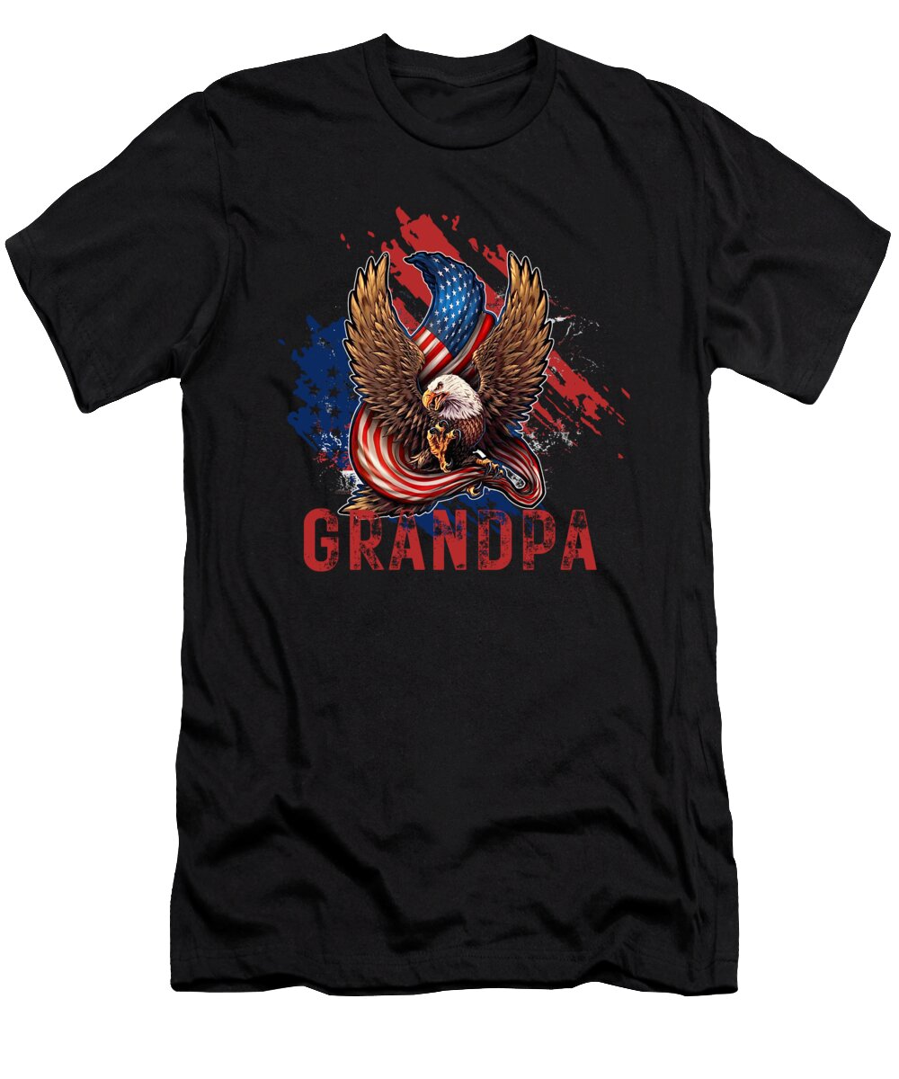 America USA Eagle Mullet Grandpa David Schuele Art T-Shirt