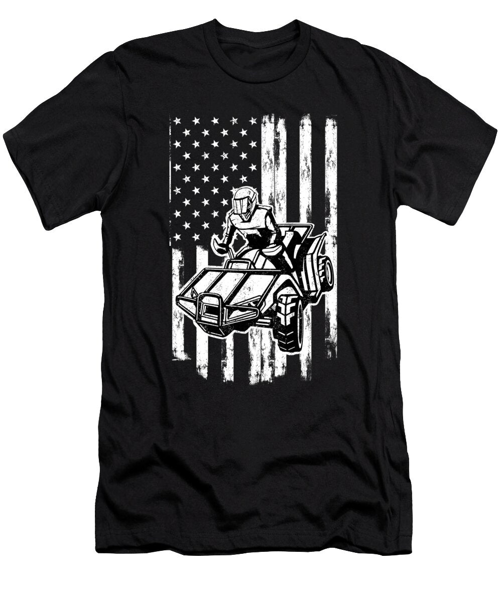 American Flag Atv Quad Rider Offroad Sport Gift Thomas Larch T-Shirt