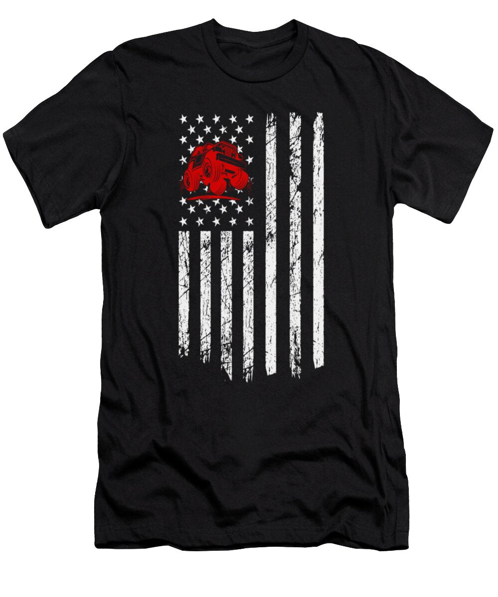 American Flag Jeep 4x4 Off Road Trucks Tinh Tran Le Thanh T-Shirt