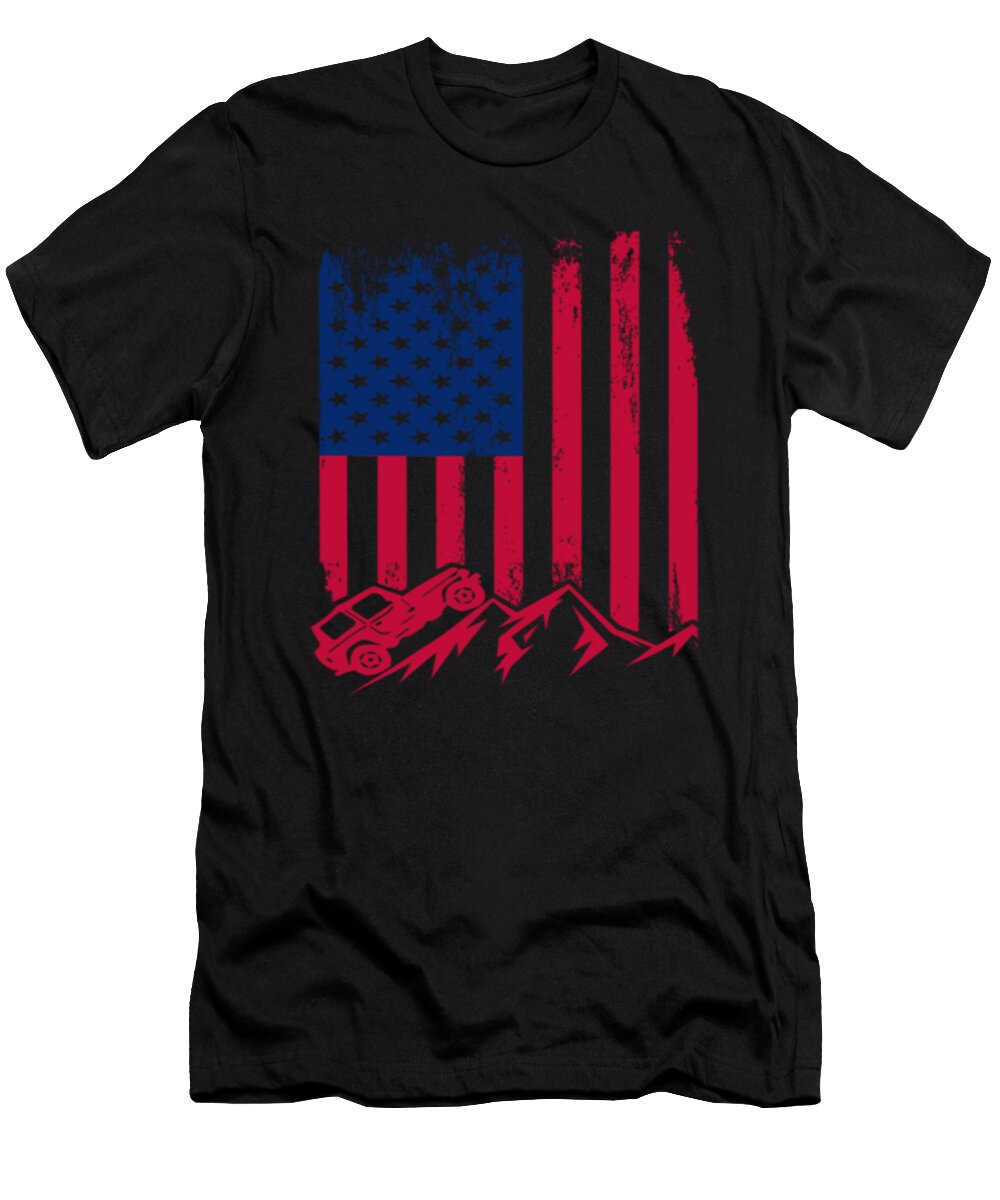 American Flag Jeep Vintage Tinh Tran Le Thanh T-Shirt