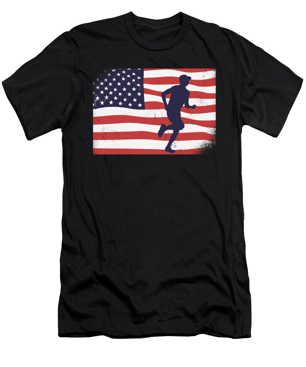 American Flag Ultra Run Greenoptix T-Shirt