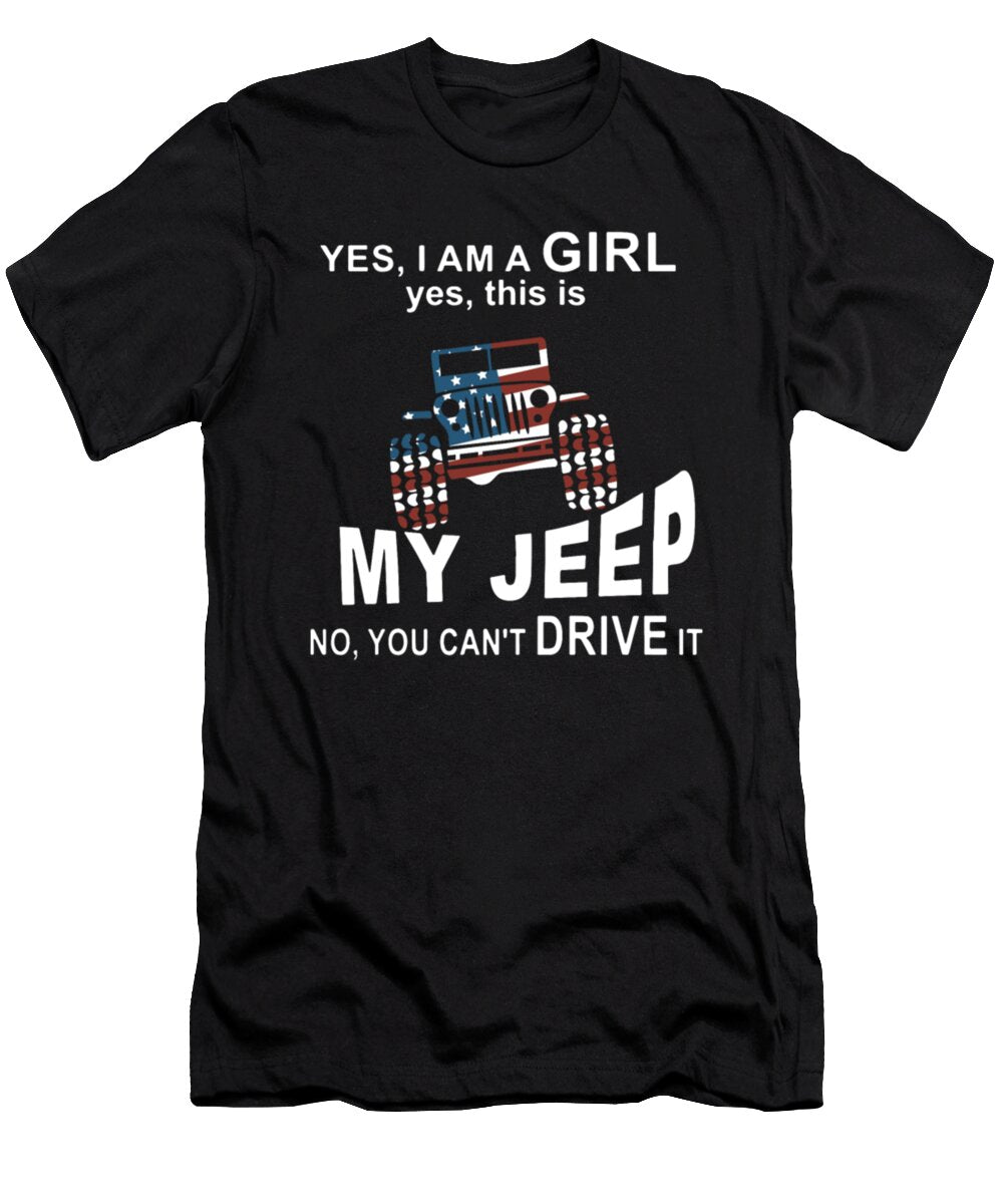 American Flag with My Jeep Tinh Tran Le Thanh T-Shirt
