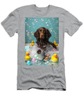 American Water Spaniel Dog Enjoying a Bubbly Bath Adrien Efren T-Shirt
