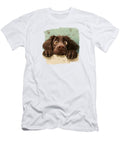 American Water Spaniel Peeking Over Wall 02 Elisabeth Lucas T-Shirt