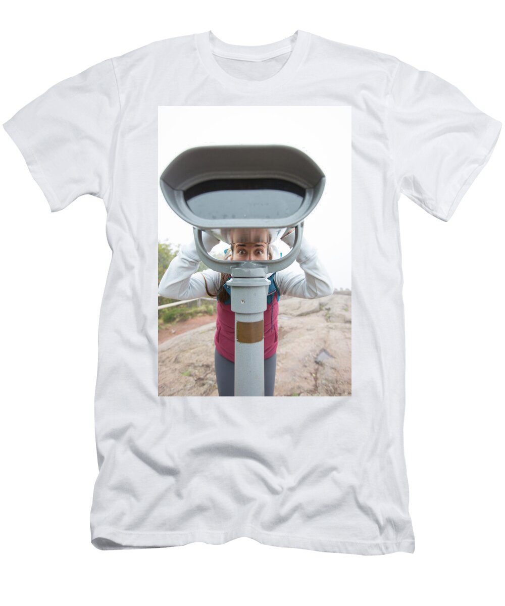 An Adult Woman Being Goofy Woods Wheatcroft T-Shirt