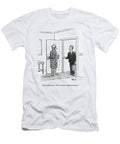 An Unkempt Man Opens the Door to Find Kaamran Hafeez T-Shirt