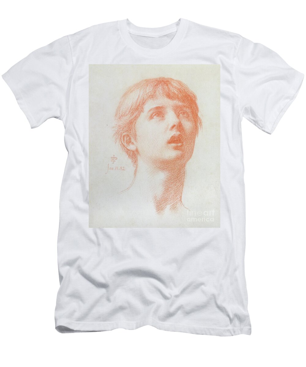 Angels Head Study for the Mosaic in St Pauls 1882 Edward John Poynter T-Shirt