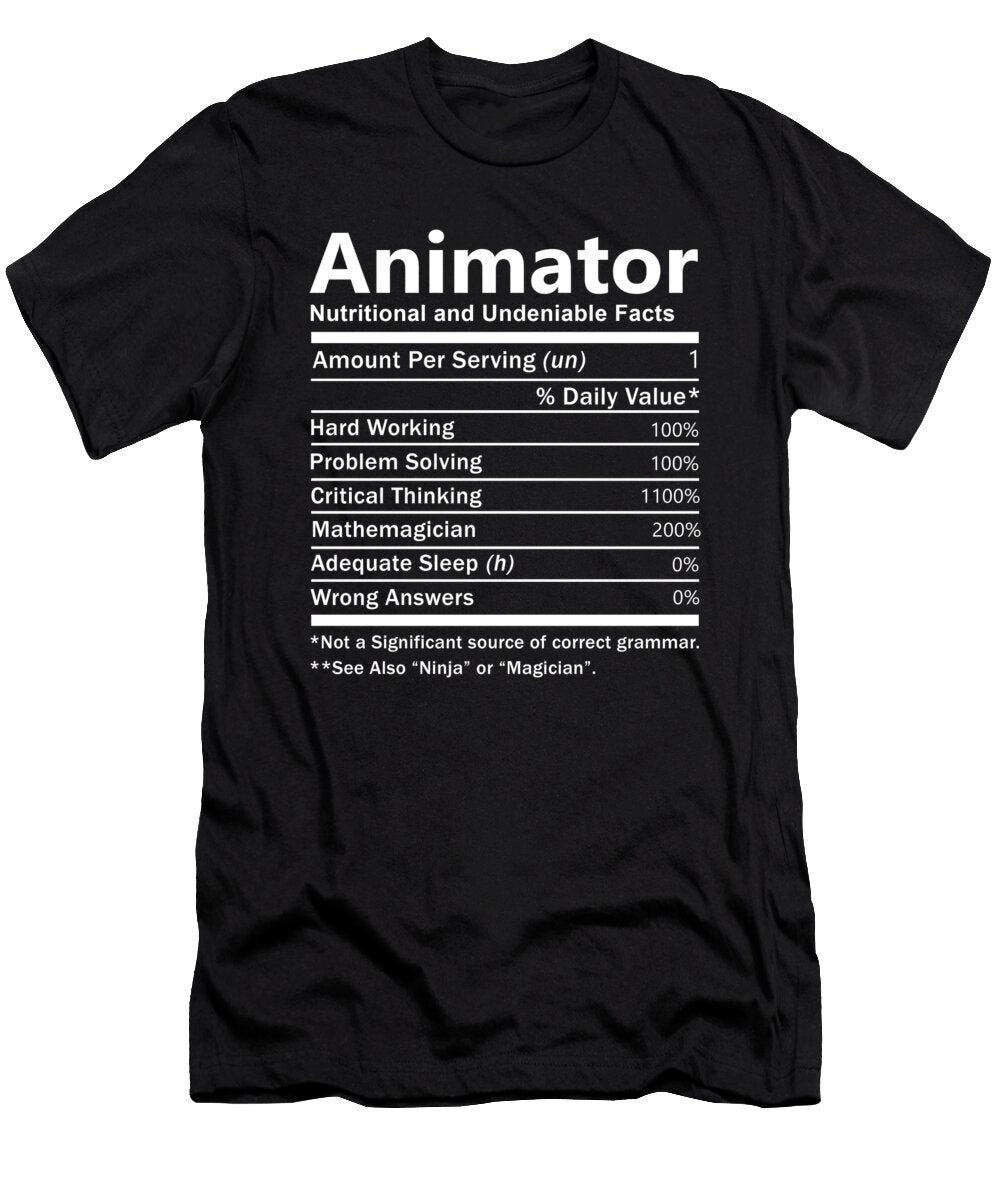 Animator Nutrition Factors Gift Item Shi Hu Kang T-Shirt