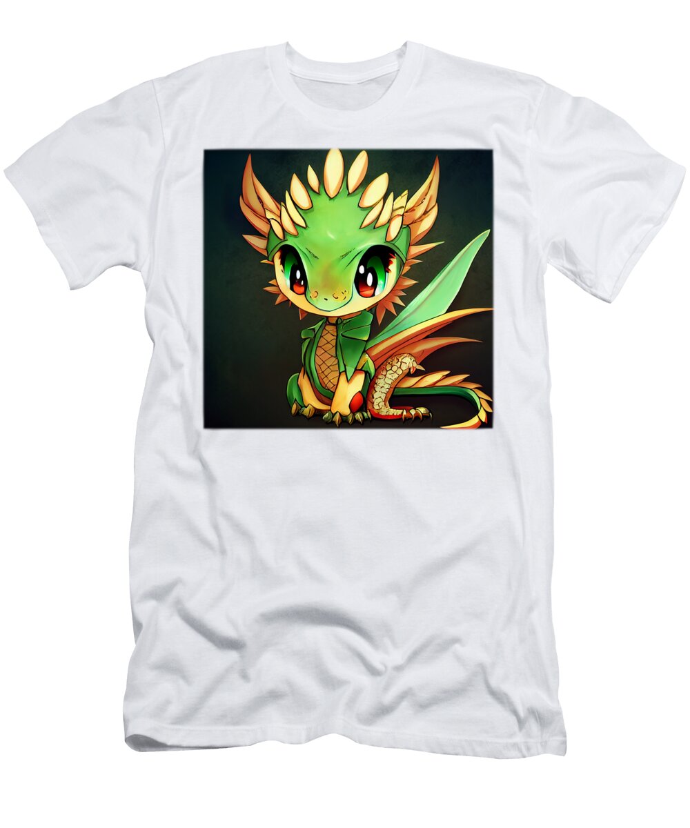 Anime Chibi Dragon John Lutheran T-Shirt
