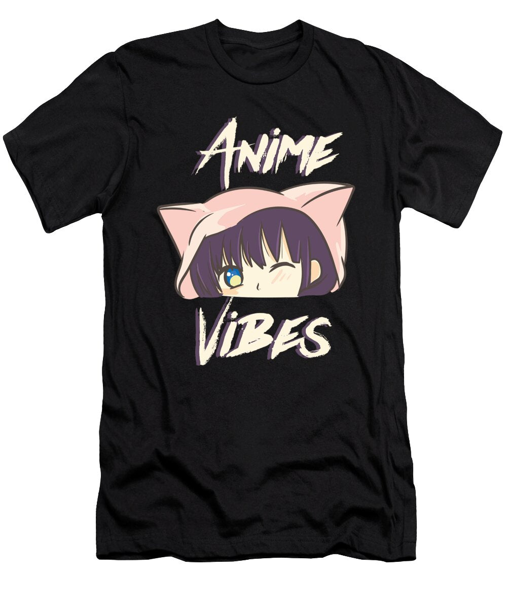 Anime Girl Maga Eyes Anime Vibes Japanese Anime Toms Store T-Shirt