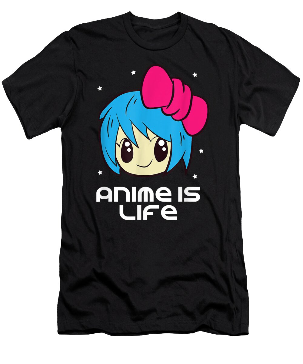 Anime Is Life Japanese Anime Love Animes Dnt Prints T-Shirt