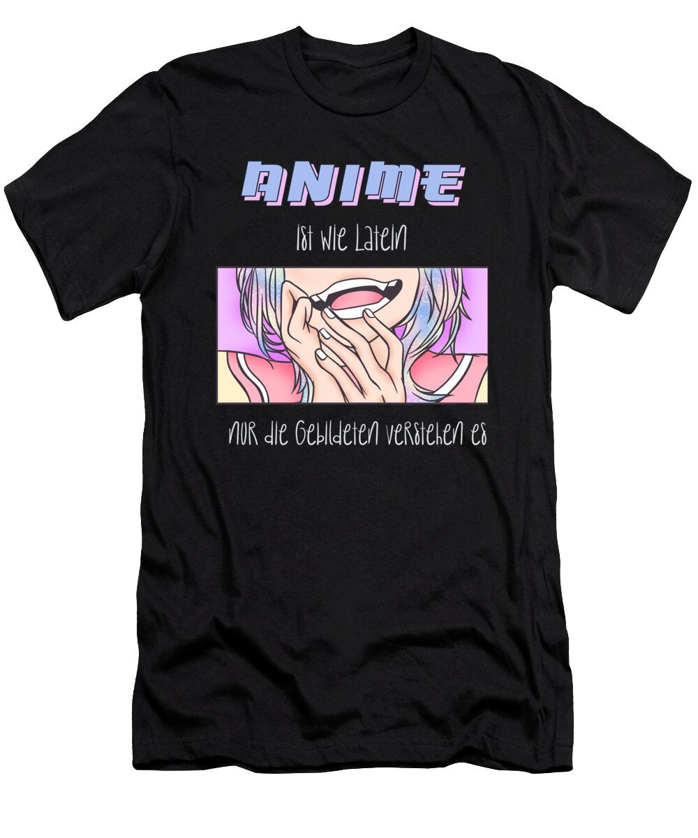 Anime Ist Wie Latein I Creepy Cute Anime Girl Bi Nutz T-Shirt