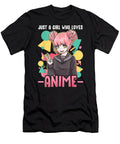Anime for Girls Women Just a Girl Who Loves Anime Dnt Prints T-Shirt