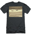 Antique Biplane Coming in for a Landing Sepia Paul Ward T-Shirt