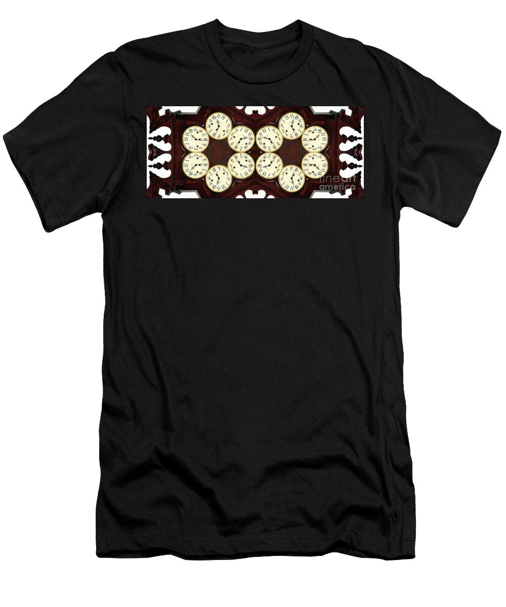 Antique Clock Abstract Horizontal Renee Trenholm T-Shirt