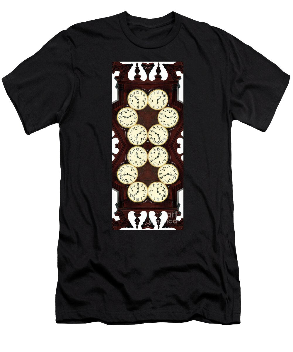 Antique Clock Abstract Vertical Renee Trenholm T-Shirt