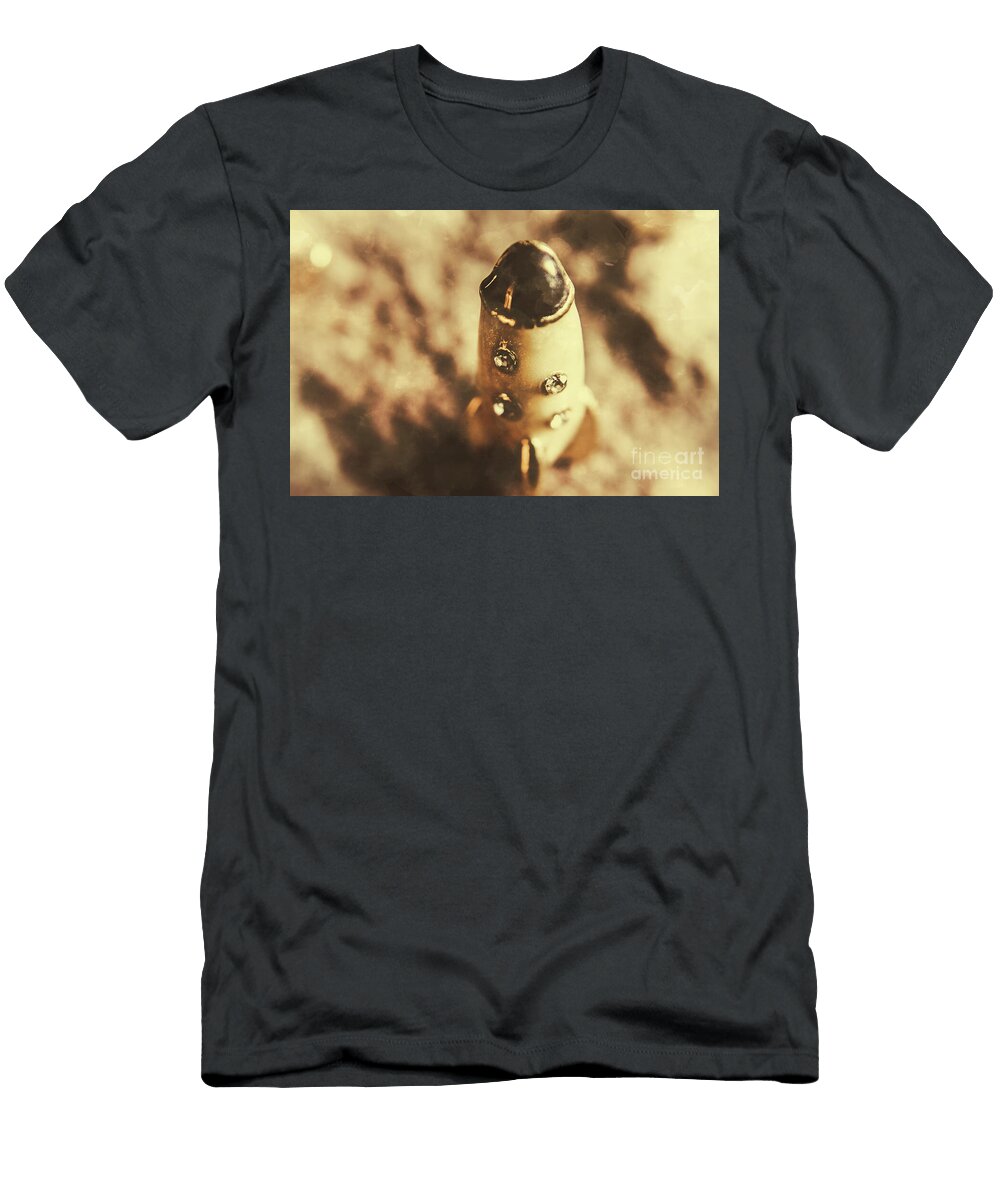 Antique Rocket Ship on Faded Asteroid Jorgo Photography Wall Art Gallery T-Shirt