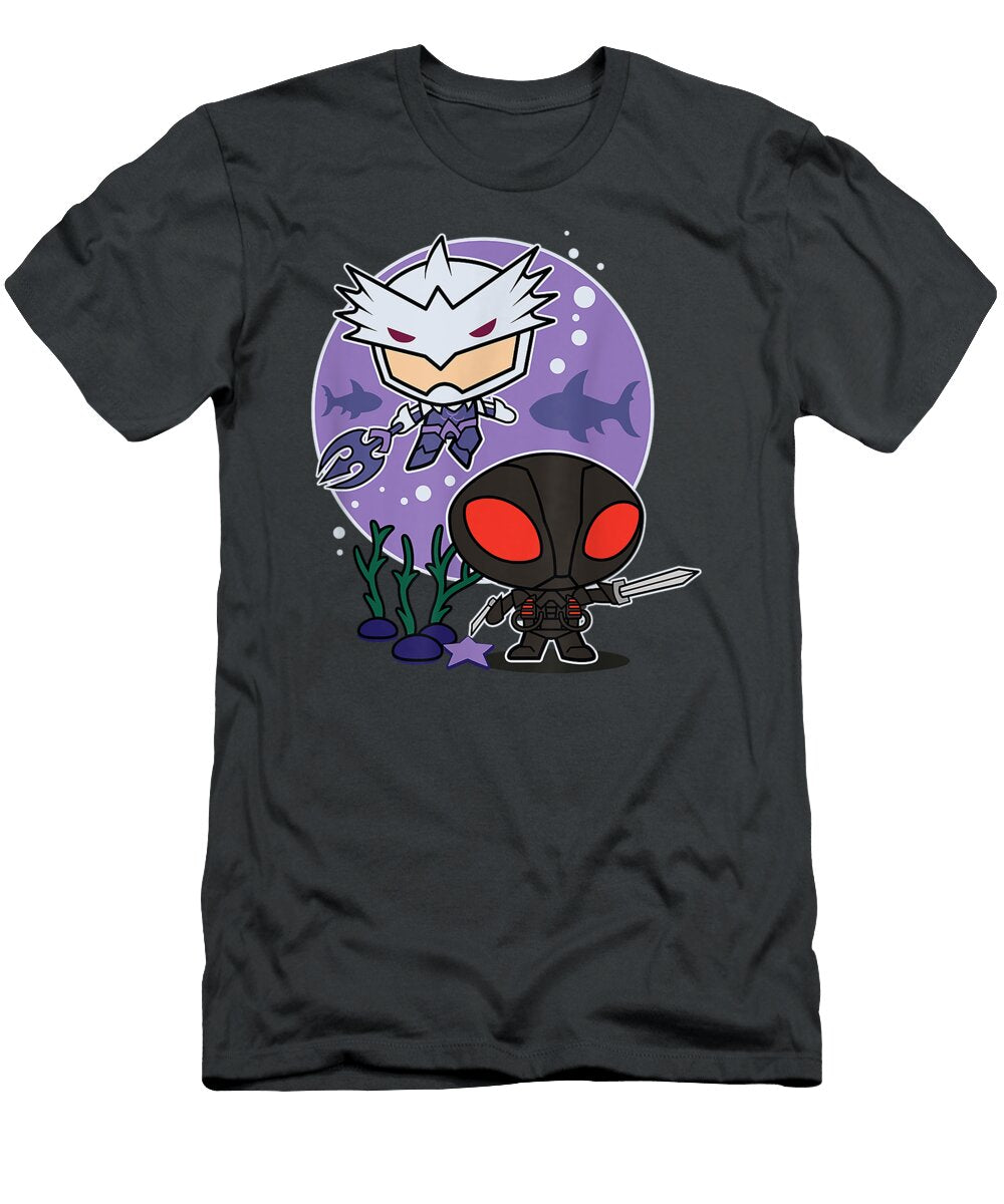 Aquaman Movie Chibi Black Manta and Ocean Master Kaydey Nakai T-Shirt