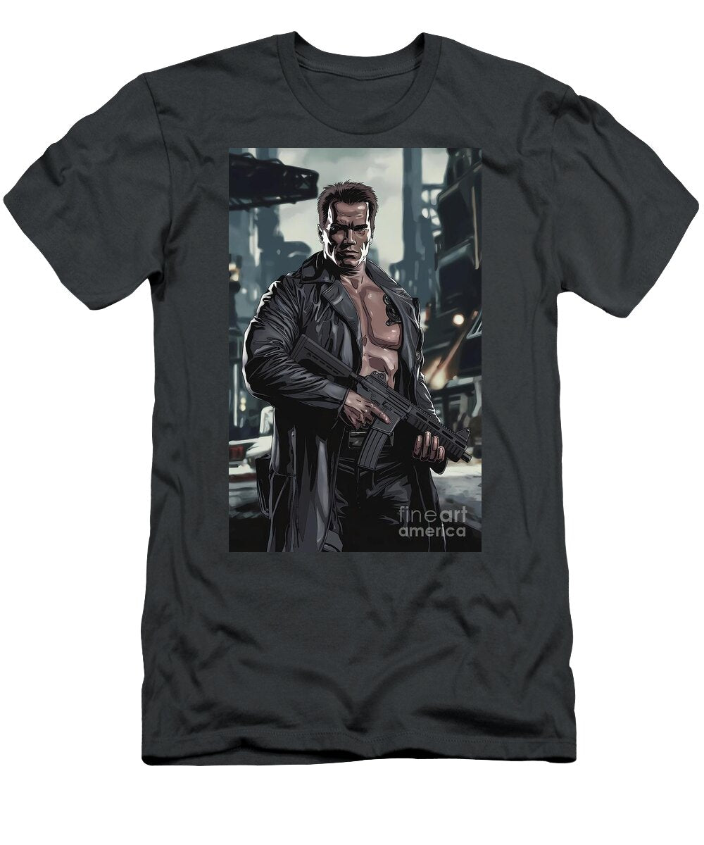 Arnold Terminator Illustrations Meghaoui Abdellah T-Shirt